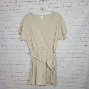 H&M Cream and gold Glitter Romper Sz M